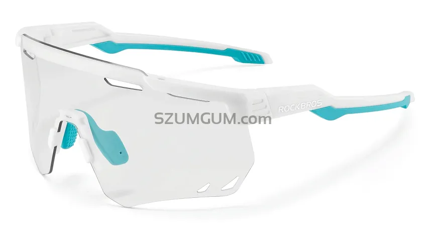 Okulary z fotochromem Rockbros SP323 - biało-turkusowe