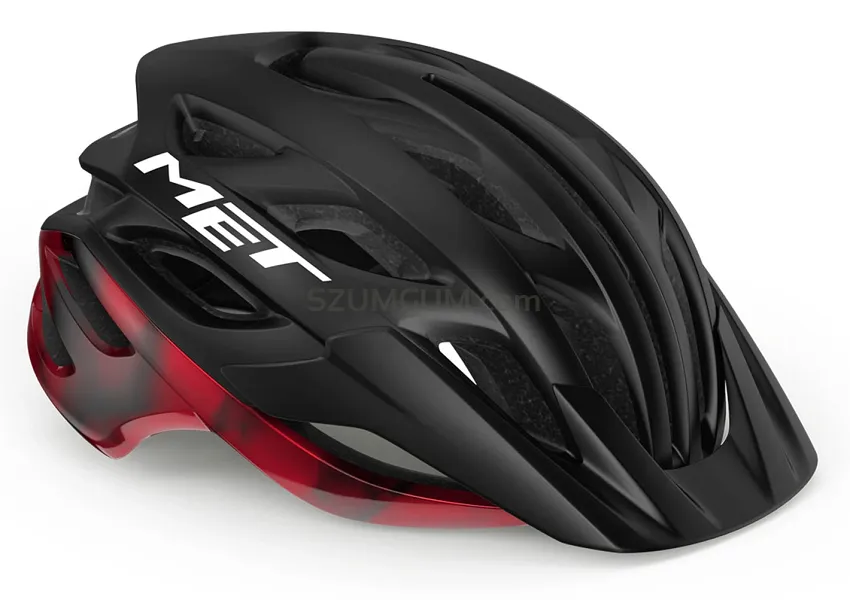 Kask MET Veleno - black red matt glossy