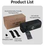 Torebka na kierownicę  Gaciron Cat House 200 - z inteligentnym światłem ostrzegawczym - 16