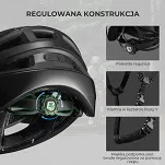 Inteligętny kask Rockbros ZK-031 white – zdalnie sterowane oświetlenie i kierunkowskazy - 9