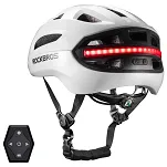 Inteligętny kask Rockbros ZK-031 white – zdalnie sterowane oświetlenie i kierunkowskazy - 3