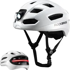 Inteligętny kask Rockbros ZK-031 white – zdalnie sterowane oświetlenie i kierunkowskazy