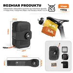 Torba podsiodłowa Rockbros AS-150 wodoodporna wielofunkcyjna z miejscem na bidon - czarna - 8