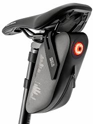 Torba podsiodłowa Rockbros AS-078-1 0,8 l z inteligentną lampką tylną