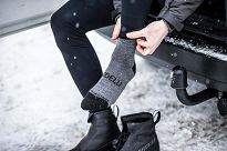 Ciepłe zimowe skarpetki z owczej wełny Rogelli Merino WOOL, szare - 3