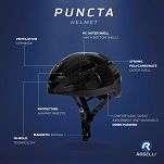 Kask rowerowy Rogelli PUNCTA z błyszczącą powierzchnią czarny - 18