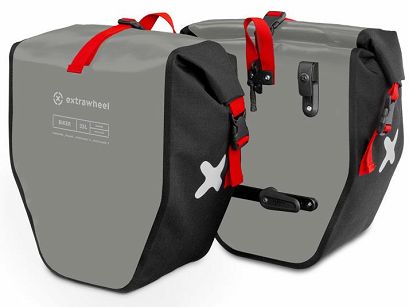 Sakwy rowerowe tylne Extrawheel Biker Polyester 50L Grey/Black