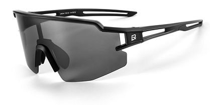 Okulary sportowe Rockbros SP204 - polaryzacyjne z ochroną UV i wkładką korekcyjną / szare szkła - czarne