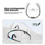 Okulary sportowe Rockbros SP337 transparent white - z fotochromem. - 12