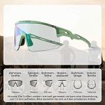 Okulary sportowe Rockbros SP337 transparent white - z fotochromem. - 15