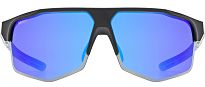 Okulary sportowe UVEX Axos set - black matt / mirror blue - 2
