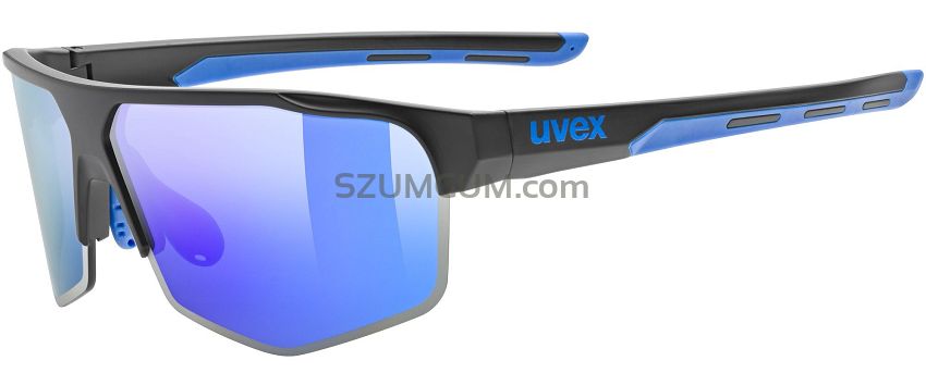 Okulary sportowe UVEX Axos set - black matt / mirror blue