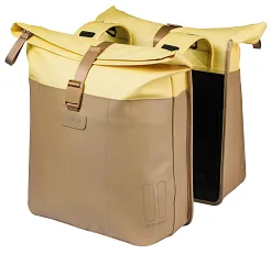Torba miejska Basil Vive - Double Pannier Bag - 28-35L - sand/yellow