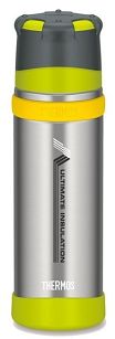 Thermos 0,5L Mountain - Termos z kubkiem do warunków ekstremalnych - Limonkowy-silver
