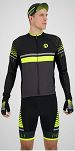 Bluza rowerowa Rogelli HERO z długim rękawem, czarno-szaro-odblaskowo zółta Rozmiar M - 3