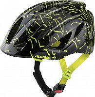 Kask rowerowy dziecięcy Alpina Pico, Black-neon-yellow 50-55cm