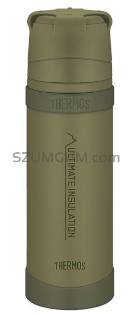 Thermos 0,5L Mountain - Termos z kubkiem do warunków ekstremalnych - Khaki