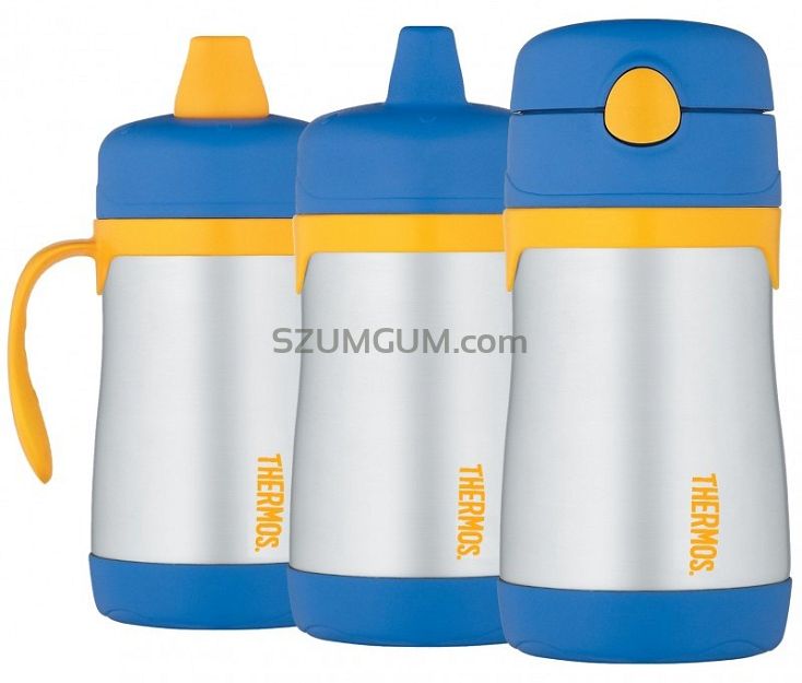 Thermos Foogo - niemowlęcy termos na napoje (stopień 1,2,3) - niebieski
