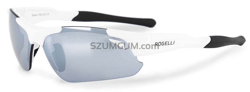 Sportowe okulary Rogelli RAPTOR z wymiennymi szkłami białe