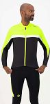 Ocieplana bluza rowerowa Rogelli COURSE, czarno-odblaskowo żółto-biała- XL - 4