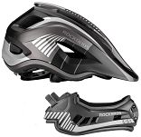 Kask rowerowy Rockbros TT-32SBTG dziecięcy z odpinaną szczęką - S(48-54 cm) / M(54-58 cm) - czarno-szary - 2