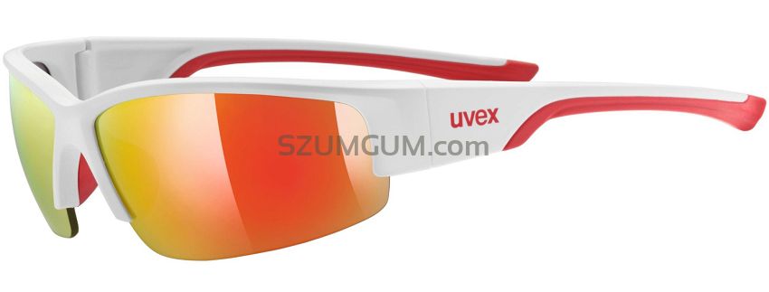 Okulary sportowe UVEX Sportstyle 215 - white matt red / mirror red