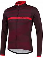 Luźna bluza rowerowa Rogelli STRIPE, winno-fioletowo-czerwona