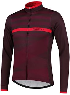 Luźna bluza rowerowa Rogelli STRIPE, winno-fioletowo Rozmiar M