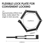 Zapięcie składane na kluczyk Rockbros 089 - 88 cm - 20