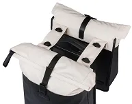 Torba miejska Basil Vive - Double Pannier Bag MIK - 28-35L - off-white/black - 3