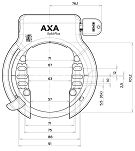 Zestaw -  blokada tylnego koła Axa Ring Lock Solid Plus + Linka Axa Newton 150cm - 12