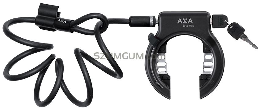 Zestaw -  blokada tylnego koła Axa Ring Lock Solid Plus + Linka Axa Newton 150cm