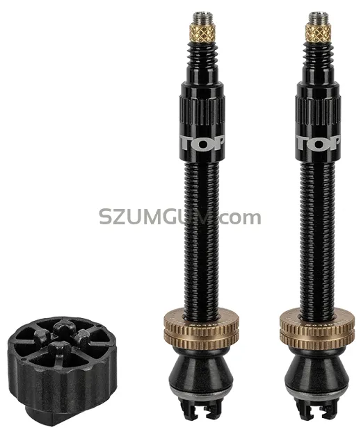 Zestaw zaworów Tubeless - Topeak TurboFlow Valve Kit  | SV (Presta) 45, 60, 80 mm, zwiększa przepływ do 300%