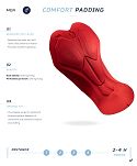 Spodenki rowerowe Rogelli ESSENTIAL z wkładką żelową i szelkami, czarne - 6
