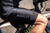 Spodenki rowerowe Rogelli ESSENTIAL z wkładką żelową i szelkami, czarne - 8