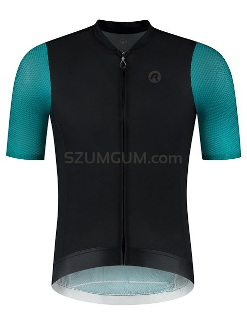 Koszulka kolarska Rogelli FAST 3D czarno-turkusowa