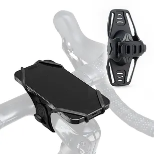 Uchwyt rowerowy na telefon Rockbros LF24166 silikonowy 4-7" - czarny