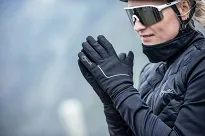 Damskie nieprzemakalne zimowe rękawiczki Rogelli ESSENTIAL średnio ocieplane, czarne - 5