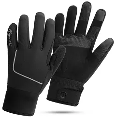 Damskie nieprzemakalne zimowe rękawiczki Rogelli ESSENTIAL średnio ocieplane, czarne