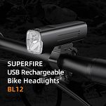 Lampka rowerowa Superfire BL12 - 4800mAh, USB - 6