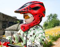 Kask rowerowy Rockbros TT-32SOYB dziecięcy z odpinaną szczęką - S (48-54 cm) / M (54-58 cm) - żółto-pomarańczowy - 13