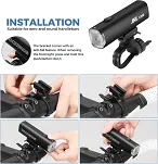 Przednia lampka Rockbros JHL1200 lm - 8