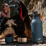 Asobu Buddy Bottle - butelka termiczna z miską na wodę i karmę - blue - 3