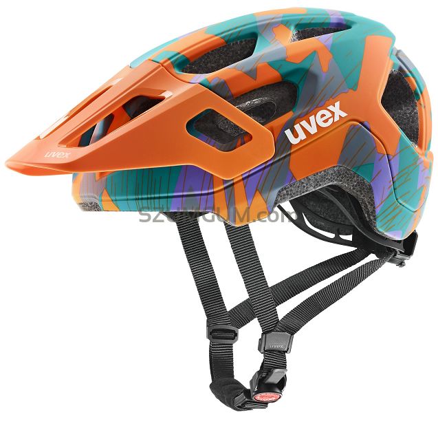 Kask dziecięcy Uvex React jr. - papaya camo matt