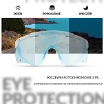 Okulary z fotochromem Rockbros SP323 - transparenty / niebieskie szkła - 3
