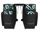 Sakwa rowerowa Roswheel Sahoo 30 L na bagażnik, czarno-zielona - 3