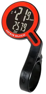 Licznik rowerowy bezprzewodowy CatEye Quick CC-RS100W - czerwony