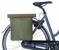 Torba rowerowa Basil City Shopper Vegan Leather, 16l, moss green