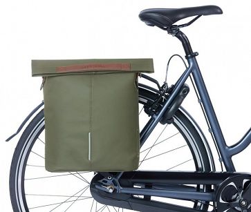 Torba rowerowa Basil City Shopper Vegan Leather, 16l, moss green