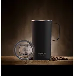 Kubek termiczny Asobu Tower z powłoką ceramiczną 590ml - pastel blue - 3